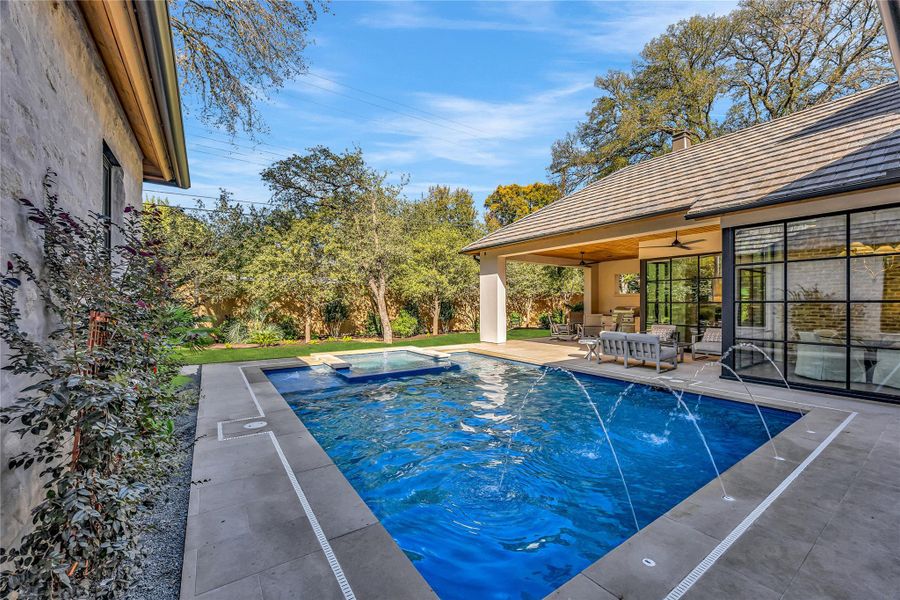 Exterior details and patio area of a home in , Austin (Image 23). Exterior details and patio area of a home in , Austin (Image 23).
