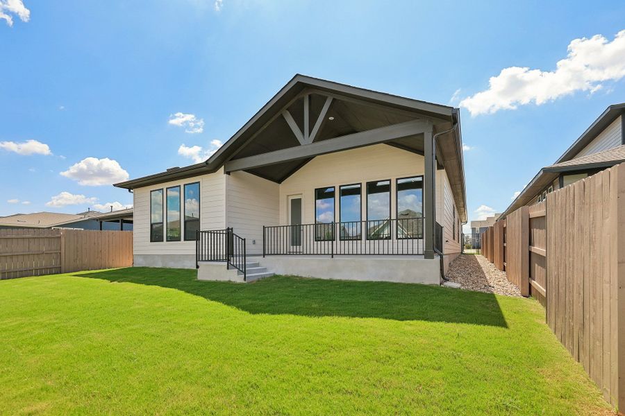 Exterior details and patio area of a home in Easton Park, Austin (Image 25). Exterior details and patio area of a home in Easton Park, Austin (Image 25).