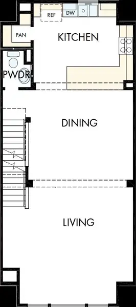 2D floor plan layout of this home in Towns at Union, St. Petersburg, FL (Image 3).
