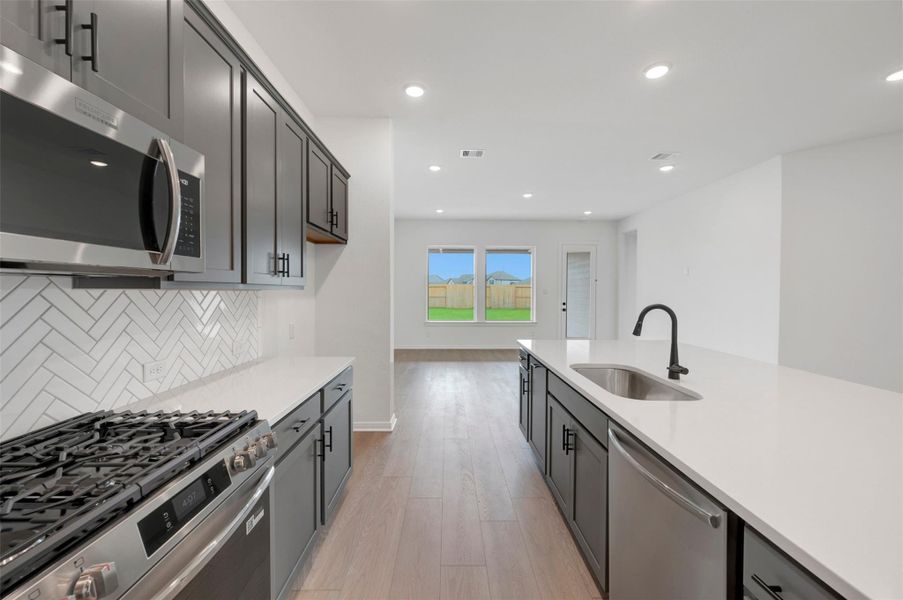 Furnished interior view inside a new home in Jordan Ranch - Terrace Collection, Fulshear (Image 11).