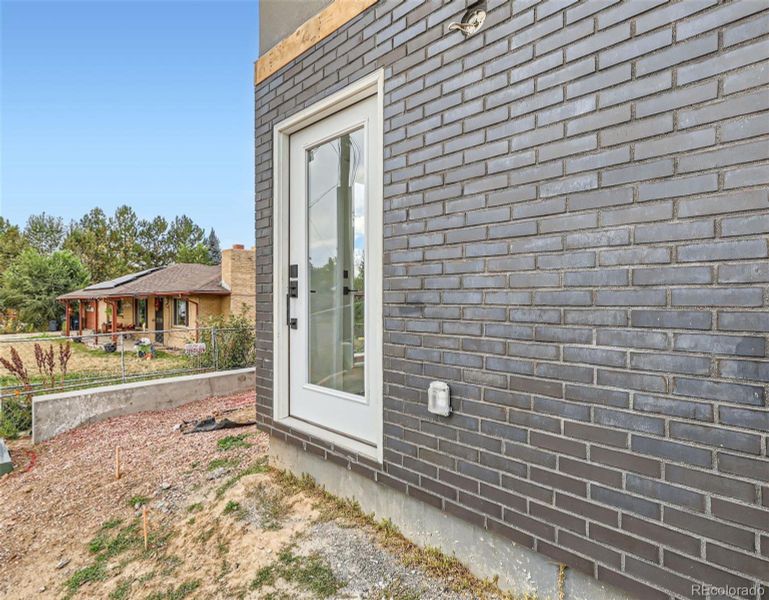 Entry to the home. There will be a sidewalk and landscaping.