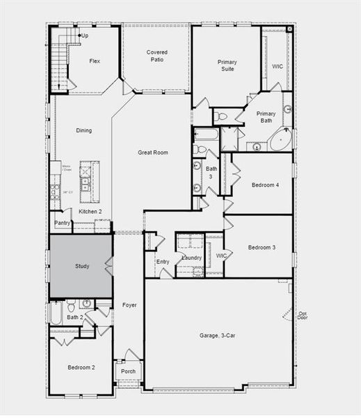 Structural options added include: Study and gourmet kitchen 2.