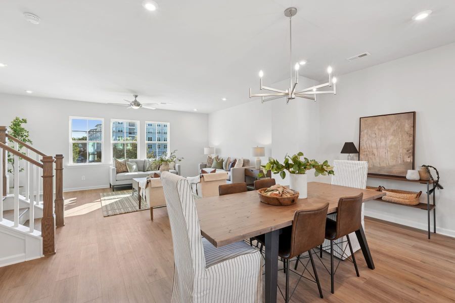 Furnished interior view inside a new home in Twinleaf Townes, Chapel Hill (Image 6).