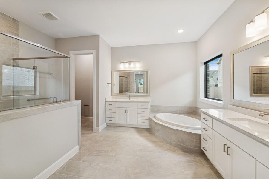 Furnished interior view inside a new home in The Meadows at Imperial Oaks, Conroe (Image 8).