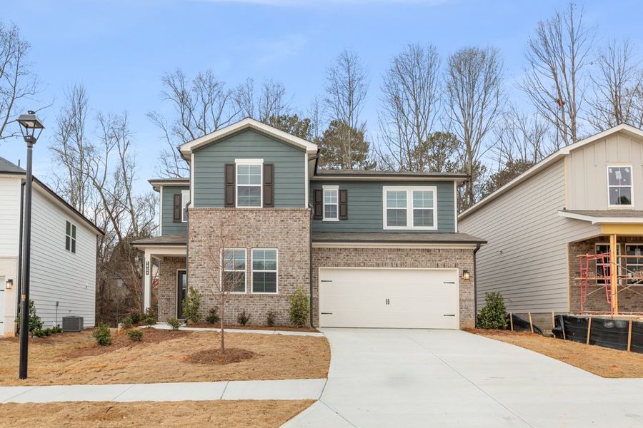 A row of houses. A row of houses.