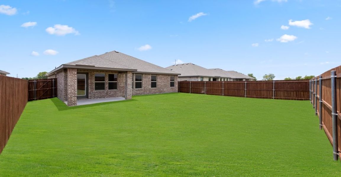 Representative exterior photo of a completed home built from the Lincoln by Impression Homes in Baker Farms, Cleburne, TX (Image 25).