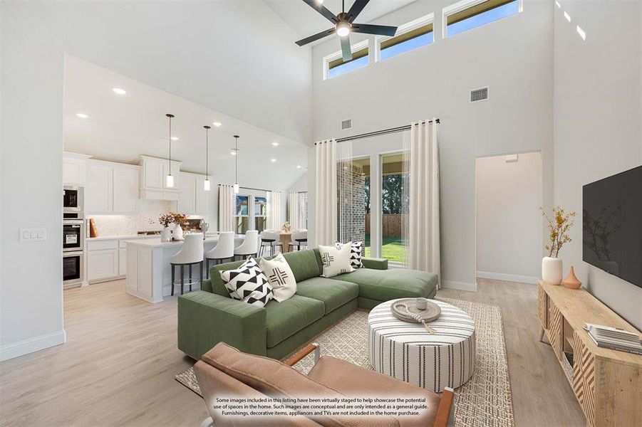 Furnished interior view inside a new home in Woodstone, Providence Village (Image 12). Furnished interior view inside a new home in Woodstone, Providence Village (Image 12).