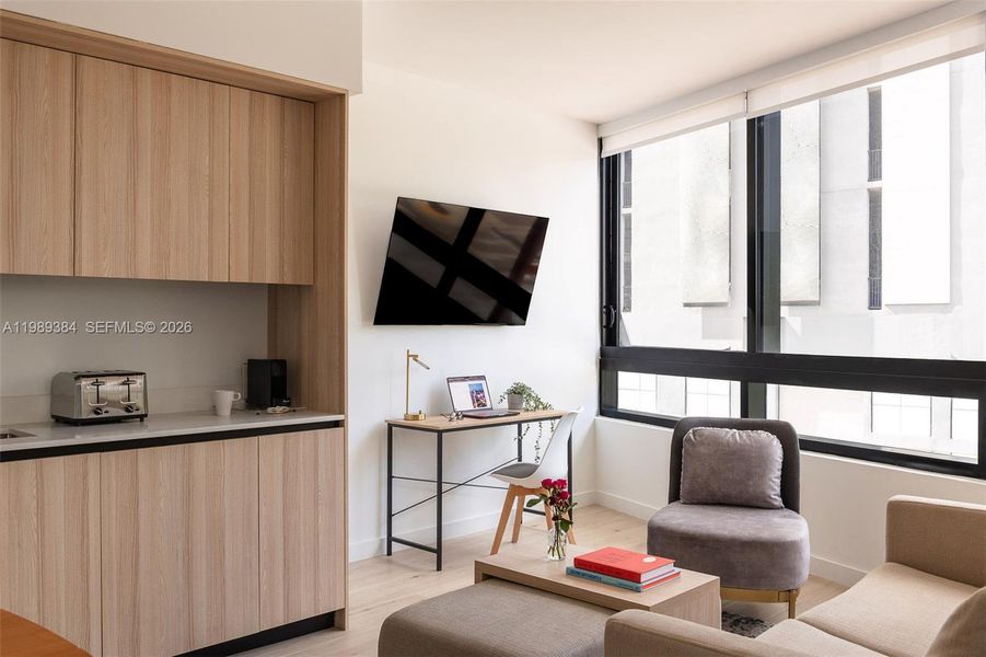 Furnished interior view inside a new home in , Miami (Image 4).