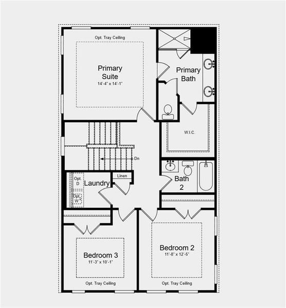 2D floor plan layout of this home in Rosewood Farm, Lawrenceville, GA (Image 5).