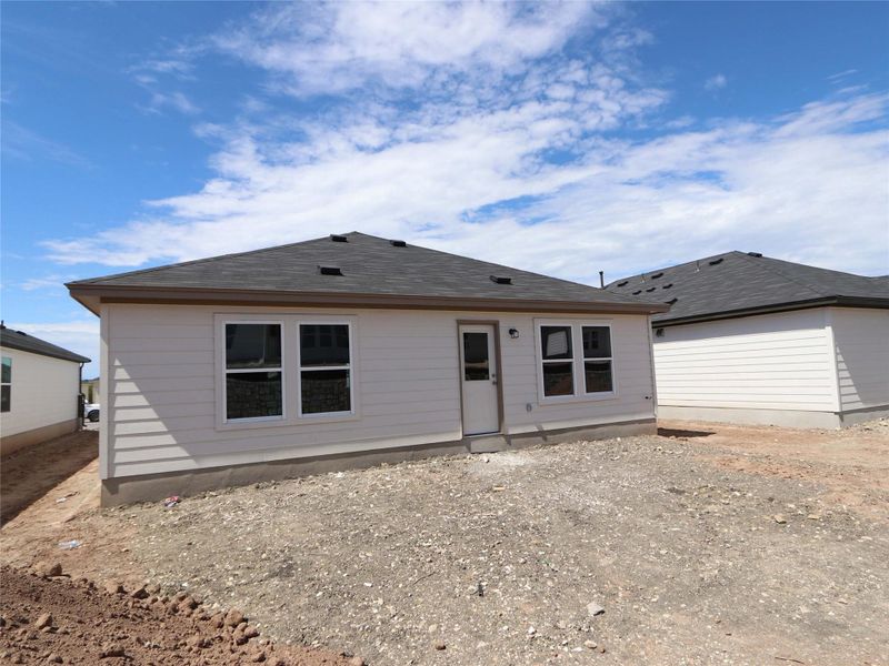 Exterior details and patio area of a home in Marble Creek Crossing, Austin (Image 2). Exterior details and patio area of a home in Marble Creek Crossing, Austin (Image 2).