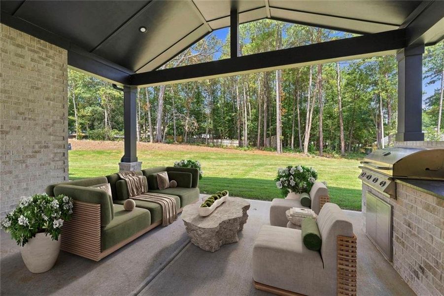 Exterior details and patio area of a home in , Loganville (Image 30).