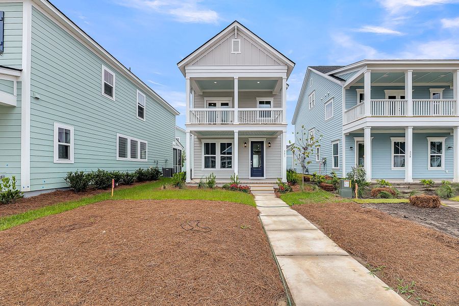 Exterior details and patio area of a home in Nexton - Midtown - The Park Collection, Summerville (Image 3). Exterior details and patio area of a home in Nexton - Midtown - The Park Collection, Summerville (Image 3).