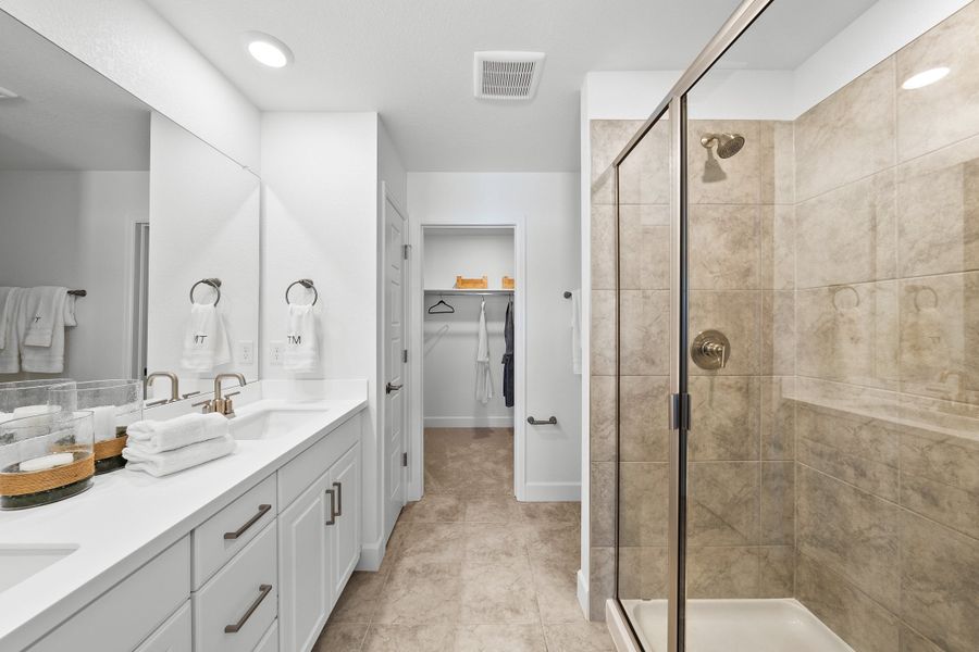 Furnished interior view inside a new home in Trailstone, Arvada (Image 9).
