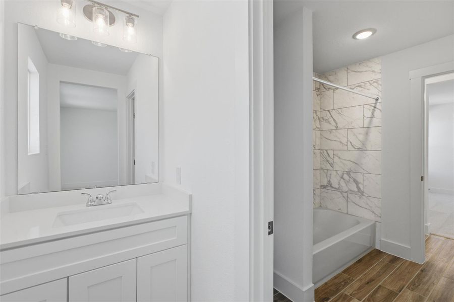 Furnished interior view inside a new home in Enclave at Cele, Pflugerville (Image 13).