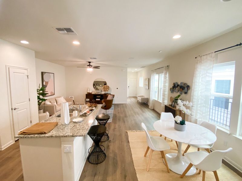 Furnished interior view inside a new home in Whisper Valley, Manor (Image 5). Furnished interior view inside a new home in Whisper Valley, Manor (Image 5).