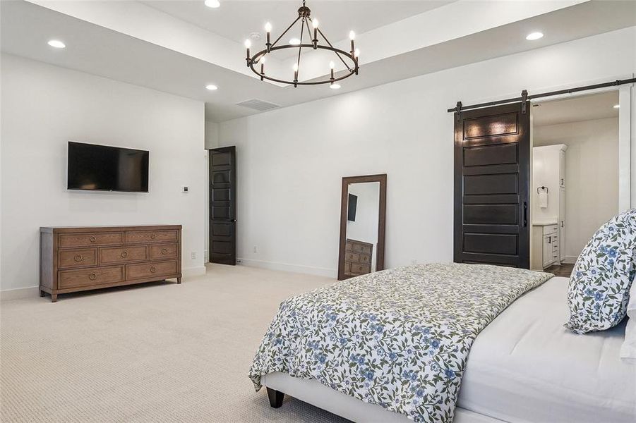 Space secondary bedrooms with walk in closets