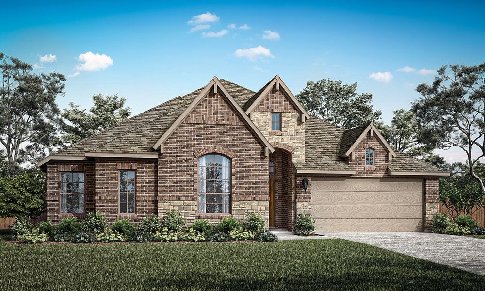 Representative exterior photo of a completed home built from the Westlake II by Pacesetter Homes in Leonard Trails, Anna, TX (Image 21). Representative exterior photo of a completed home built from the Westlake II by Pacesetter Homes in Leonard Trails, Anna, TX (Image 21).