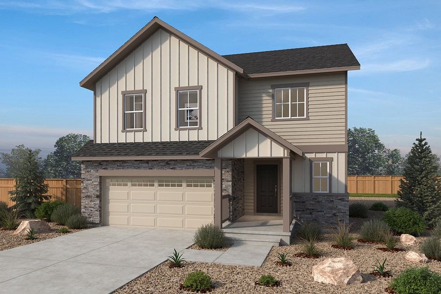 Representative exterior photo of a completed home built from the Plan 1925 by KB Home in Murphy Creek Classic, Aurora, CO (Image 6).
