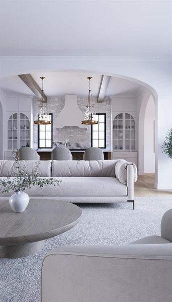 Furnished interior view inside a new home in , Dallas (Image 10).