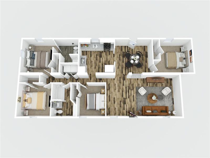 Virtually Staged View of room layout Virtually Staged View of room layout