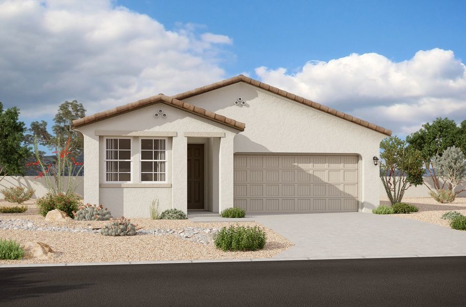 Representative exterior photo of a completed home built from the Ellenton by Beazer Homes in Highpointe at Northpointe, Peoria, AZ (Image 11).