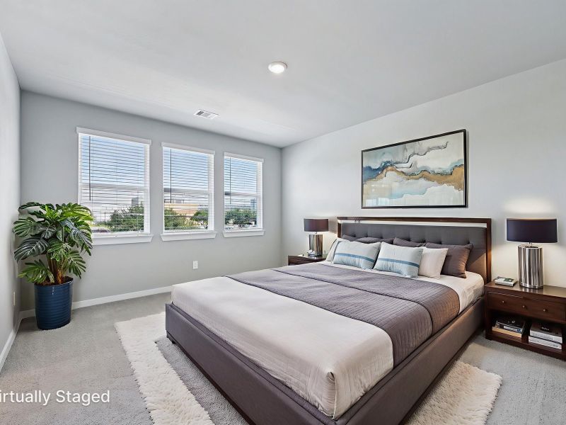 Furnished interior view inside a new home in Spring Brook Village - City Series, Houston (Image 6). Furnished interior view inside a new home in Spring Brook Village - City Series, Houston (Image 6).