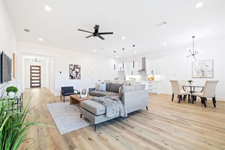 Furnished interior view inside a new home in , Dallas (Image 8).