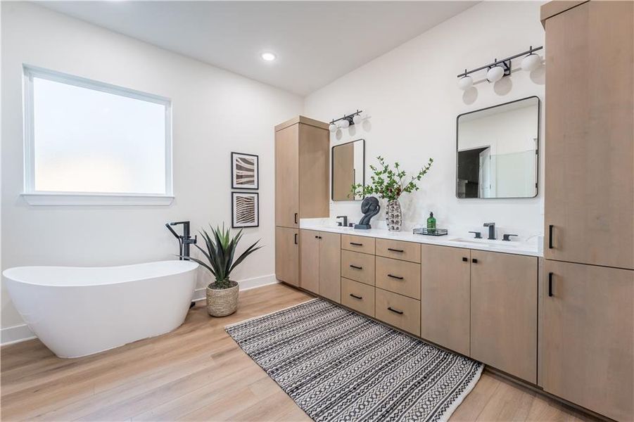Furnished interior view inside a new home in , Woodway (Image 18). Furnished interior view inside a new home in , Woodway (Image 18).