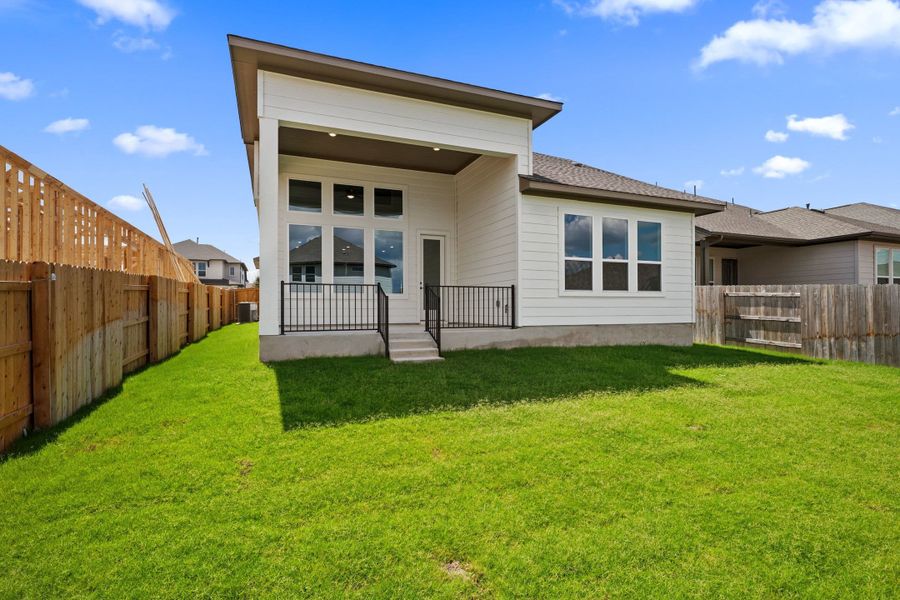 Exterior details and patio area of a home in Park Central, Georgetown (Image 30).