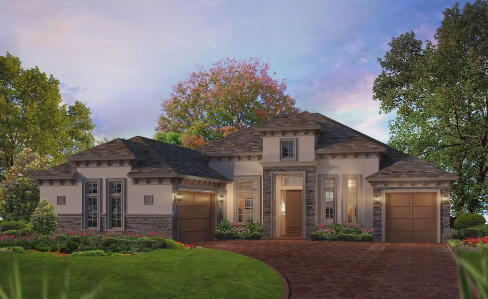 Representative exterior photo of a completed home built from the Egret VII by ICI Homes in Woodhaven, Port Orange, FL (Image 5).