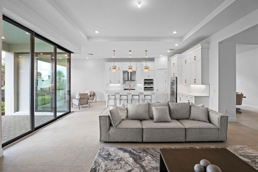 Furnished interior view inside a new home in Cresswind Palm Beach at Westlake, The Acreage (Image 12).