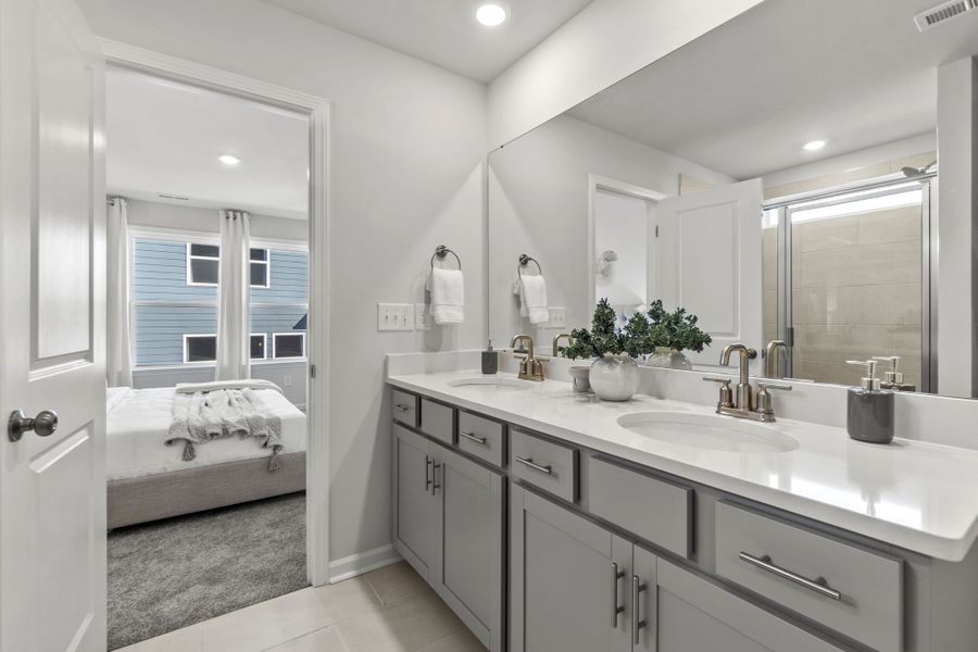 Furnished interior view inside a new home in The Coves on Lake Wylie, Charlotte (Image 21).