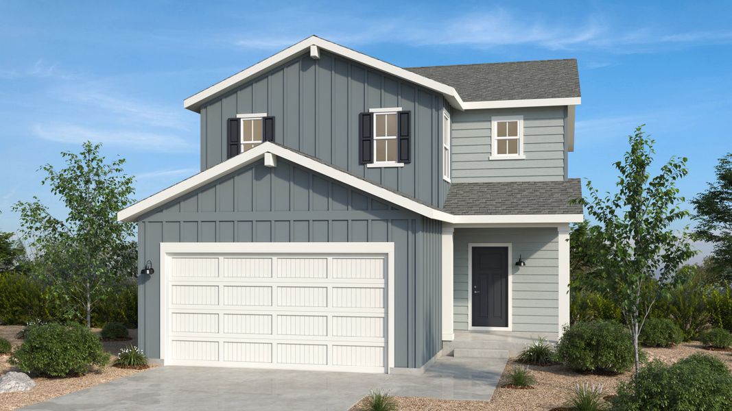 Representative exterior photo of a completed home built from the Glacier by Taylor Morrison in Lake Bluff, Greeley, CO (Image 21).