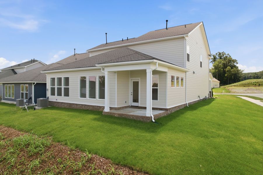 Exterior details and patio area of a home in The Preserve at Five Oaks, Lebanon (Image 4).