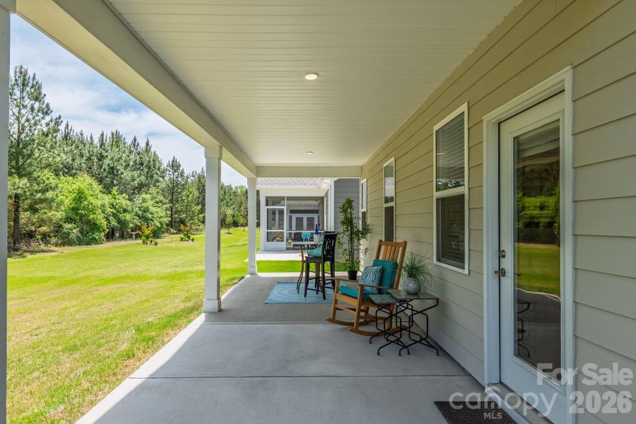 Exterior details and patio area of a home in Esplanade at Northgate, Indian Trail (Image 3).