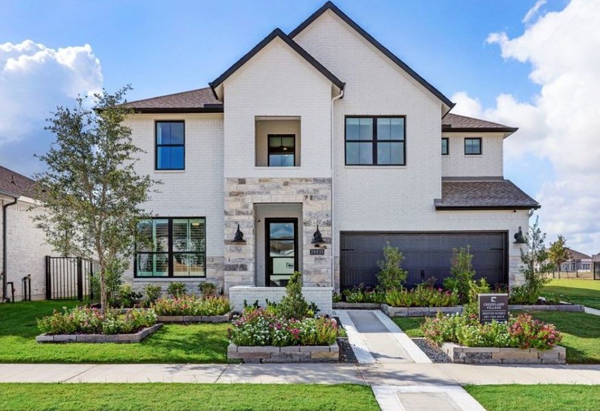 Representative exterior photo of a completed home built from the The Alden IX by Westin Homes in Lakeside at Tessera - 50', Lago Vista, TX (Image 18). Representative exterior photo of a completed home built from the The Alden IX by Westin Homes in Lakeside at Tessera - 50', Lago Vista, TX (Image 18).