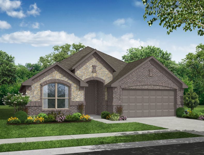Representative exterior photo of a completed home built from the Kingston by Impression Homes in Mercer Meadows, Royse City, TX (Image 8). Representative exterior photo of a completed home built from the Kingston by Impression Homes in Mercer Meadows, Royse City, TX (Image 8).