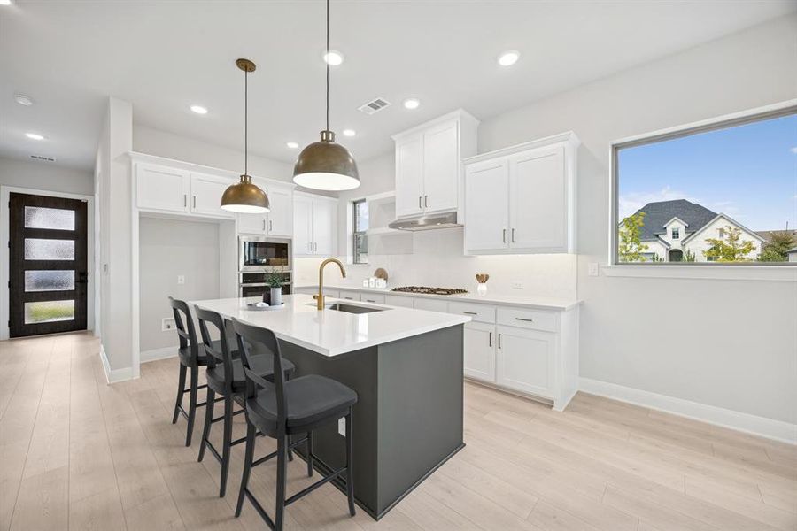 Furnished interior view inside a new home in Mantua Point Gardens, Van Alstyne (Image 13). Furnished interior view inside a new home in Mantua Point Gardens, Van Alstyne (Image 13).