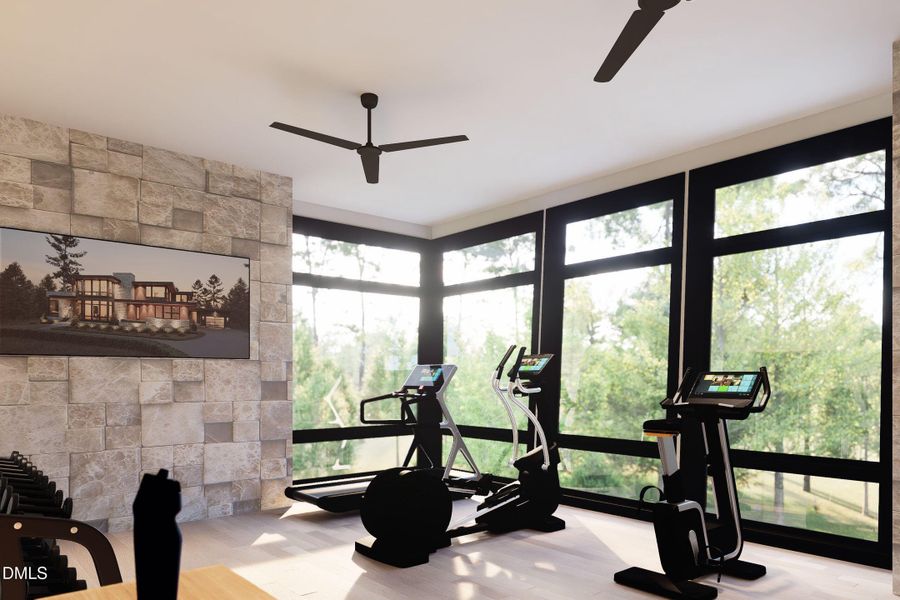 resized fitness room