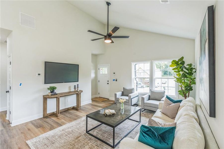 Furnished interior view inside a new home in , Atlanta (Image 18). Furnished interior view inside a new home in , Atlanta (Image 18).