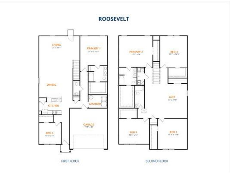 2D floor plan layout of this home in Whispering Winds, Alvord, TX (Image 3).