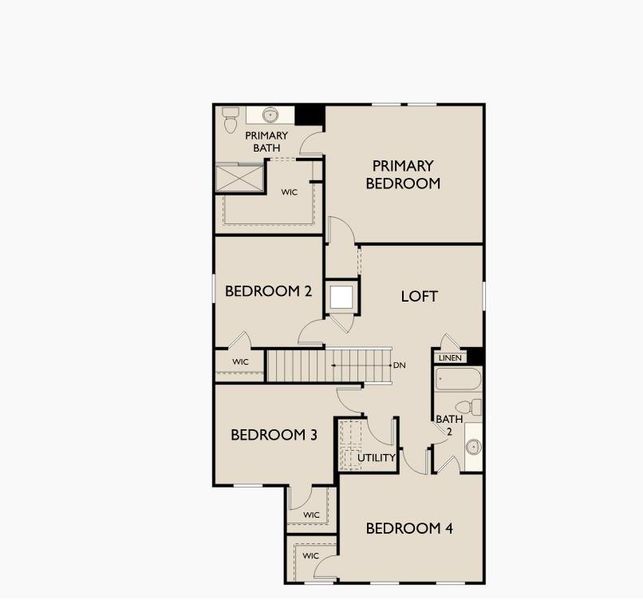 2D floor plan layout of this home in Eagles Landing, Elgin, TX (Image 3).
