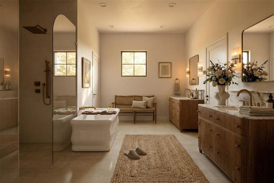 Furnished interior view inside a new home in , Dallas (Image 7). Furnished interior view inside a new home in , Dallas (Image 7).