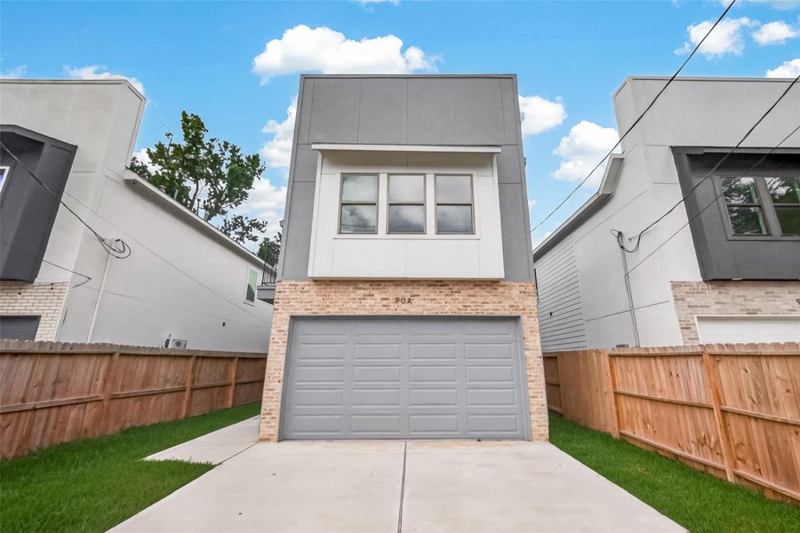 Front exterior of a new home in , Houston, TX, highlighting curb appeal (Image 1). Front exterior of a new home in , Houston, TX, highlighting curb appeal (Image 1).