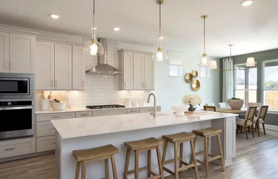 Furnished interior view inside a new home in 6 Creeks, Kyle (Image 12).