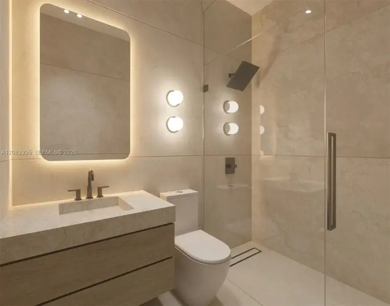 Furnished interior view inside a new home in , Miami Springs (Image 10).