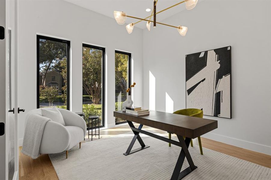 Furnished interior view inside a new home in , Dallas (Image 13).