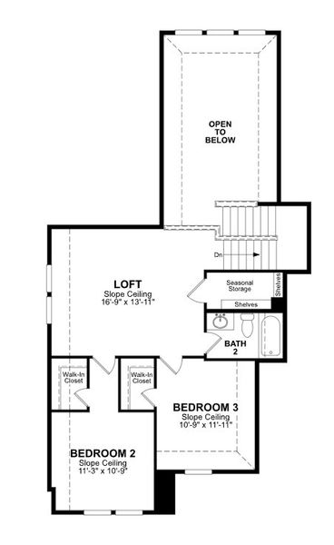2D floor plan layout of this home in Venado Crossing, Cibolo, TX (Image 3).