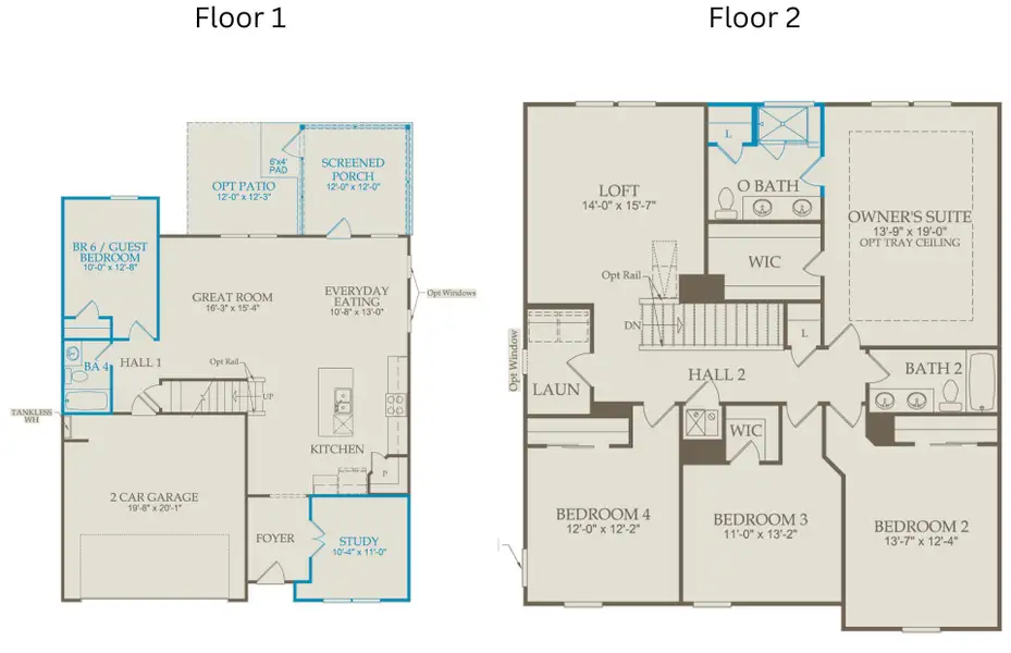 2D floor plan layout of this home in Solana, Durham, NC (Image 3).