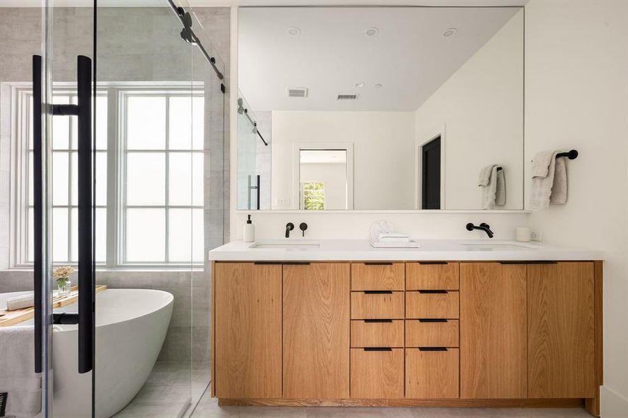 Furnished interior view inside a new home in , Dallas (Image 13).